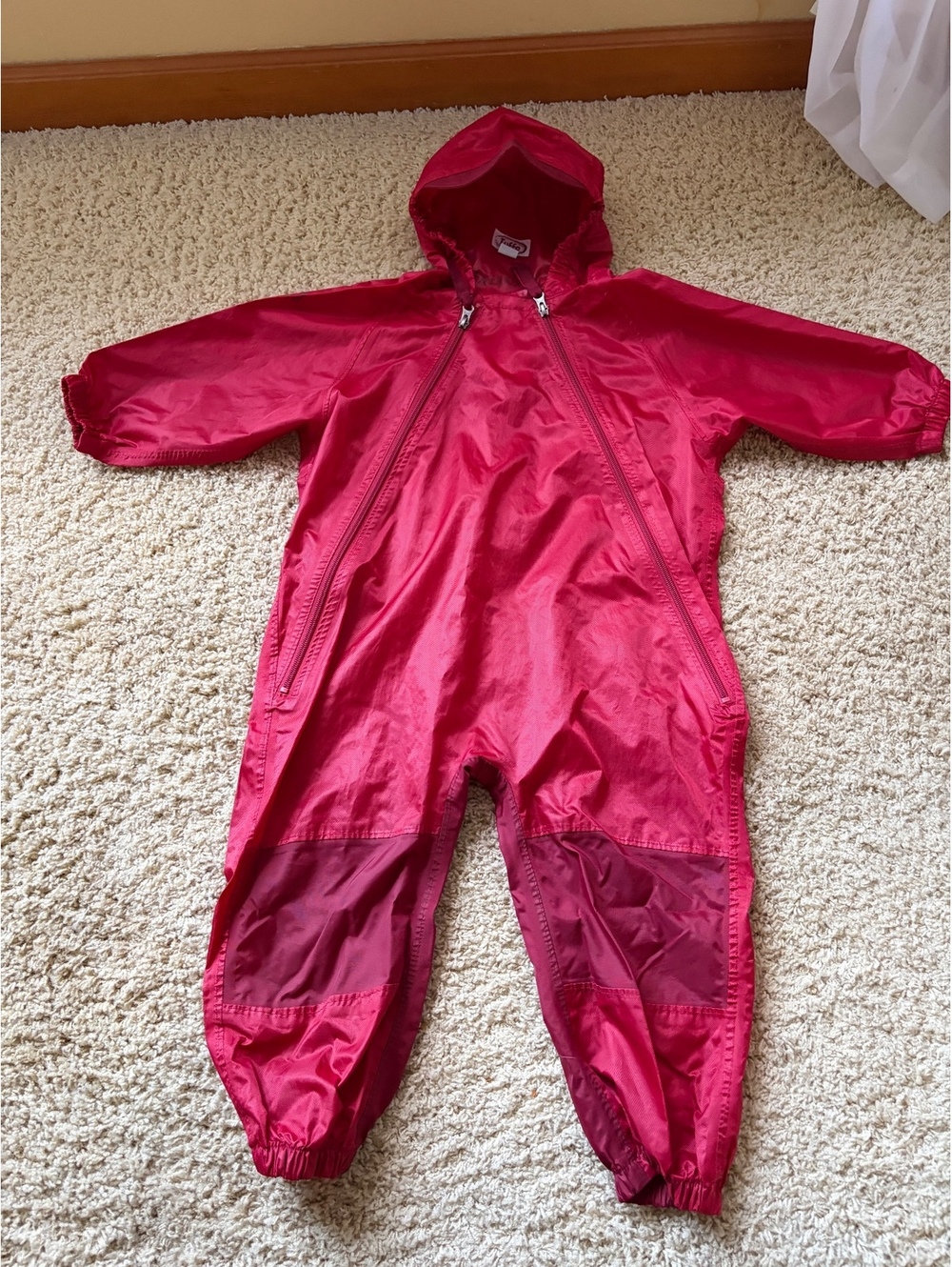 Tuffo Muddy Buddy children's rain suit red size 3T